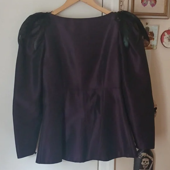 Vintage purple blazer jacket - Picture 2 of 6